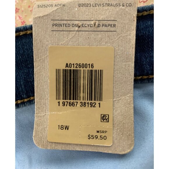 Levis 311 Shaping Skinny Capri Crop Jeans 18W Plus Stellar Stretch Denim 8739 - Picture 13 of 15